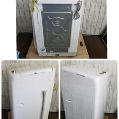 2022年製/ハイセンス/エディオン/レトロデザイン/e angle/7kg/全自動洗濯機/洗剤自動投入/ANG-WM-B70-Wの画像