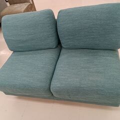*更にお値段見直しました★ジモティ割あり★  ソファー ターコイズブルー W120.5×D72×H79 クリーニング済み TC4535
