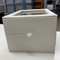 ☆値下げ☆ロ2408-598 ジュエリーBOXオルゴール プリザーブドフラワー ホワイト 中古 動作確認済の画像