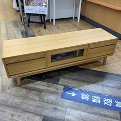 テレビボード　エリア　一枚扉　引き出し付　ルシード　ライトブラウン