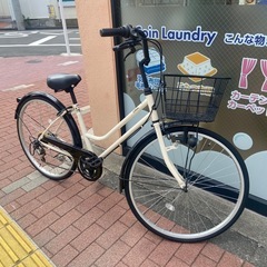 自転車　アサヒ　cream 6段変速