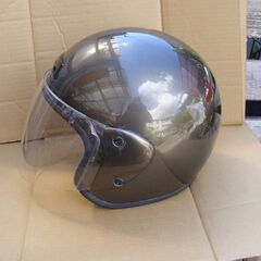 美品！ジェット　ヘルメット（ガンメタ）中古品◆彦根市～の画像