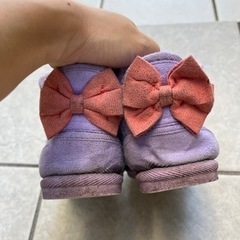 【子供靴】17cm☆紫 ムートンの画像