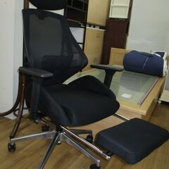R603 DEVAISE オフィスチェア オットマン160°リクライニング、Used・キレイの画像