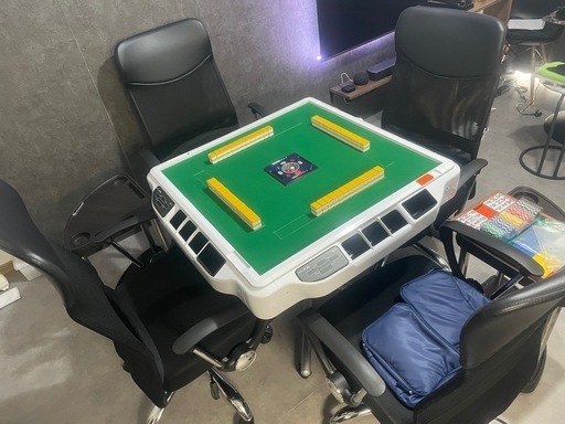 全自動麻雀卓　アモスJPEX 椅子、サイドテーブルセット