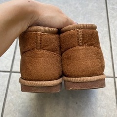 【子供靴】17cm☆ムートン キャメル 美品の画像