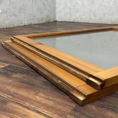 🔷🔶🔷　WY12/24【H176,5cm×W81cm】ガラス 古い 木枠 引き戸 古建具 ガラス戸 玄関戸 古民家 リフォーム DIY レトロ アンティーク★直接引取限定〇🔷🔶🔷の画像