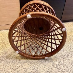 《売約済》[在庫2点 各売り]【池上店】籐 ラタン 回転スツール スツール 丸椅子 椅子 腰掛け チェアの画像
