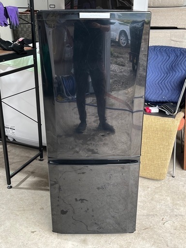 三菱　冷凍冷蔵庫　１４６Ｌ　２ドア　右開き　ブラック　ＭＲ－Ｐ１５Ｘ