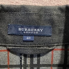 Burberry 黒デニムジャケット　S〜M相当　サイズ40の画像