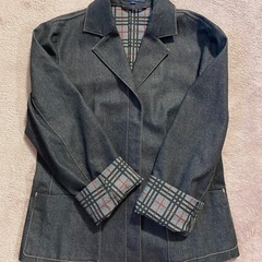 Burberry 黒デニムジャケット　S〜M相当　サイズ40