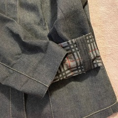 Burberry 黒デニムジャケット　S〜M相当　サイズ40の画像