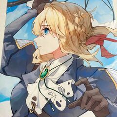 ★ ヴァイオレット・エヴァーガーデン ２点 セット ◎ タペストリー ×キャンバスアート 高品質キャンパス生地＆高画質HD印刷の画像