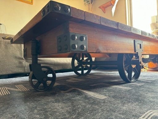 リビングテーブル　アンティーク風　古材テーブル　アンティークテーブル