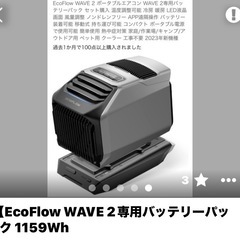 【EcoFlow WAVE 2ポータブルエアコン専用バッテリーパック 1159Wh 大容量 最長8時間の画像