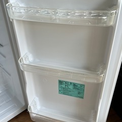 【中古良品】【動作保証あり】八戸市内送料無料　2ドア冷蔵庫　JR-N130A 2019年 すっきりポケット 耐熱性能天板 高さ調節可能トレイの画像