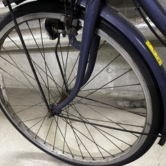 自転車　ママチャリ　カゴ付きの画像