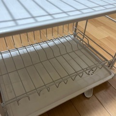 ニトリ　水切りラック　2段　洗い物置き　食器乾燥受け皿　食器置き　の画像