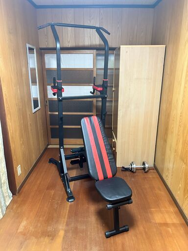 【応談】トレーニングベンチ 懸垂マシン ホームジム  トレーニングマシン　& ハンドグリップ &ダンベル