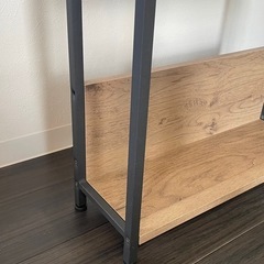 ウッドスリムラック WSR-523 ブラック/アッシュブラウン アイリスオーヤマの画像