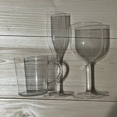 【生活雑貨】透明度が高いプラスチック・コップ・グラス・3点セットの画像