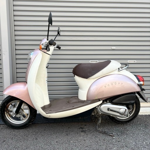 2895.お洒落可愛い　スクーピー　バッテリー、ミラー新品　千葉県柏市　即日配送、自走引き取りも可能