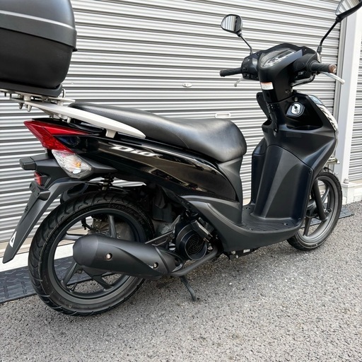 2898.低走行で即戦力　DIO 110 ミラー新品、リアボックス付属　即日配送、自走引き取りも可能
