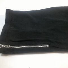 レギンス 10分丈 Mサイズ 裾ファスナー付 ブラック ウエストゴムの画像