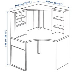 IKEA コーナーデスクの画像