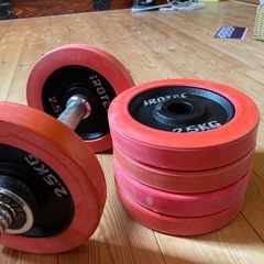 iROTECプレート20kgシャフト2本の画像