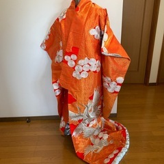豪華 色打掛  鶴刺繍 赤 花嫁衣装 着物 成人式 打掛　結婚式...
