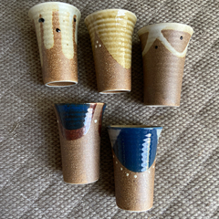 陶器グラス　陶器コップ　湯呑　酎ハイグラス（お値下げしました）の画像
