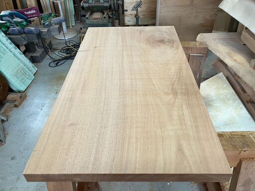 サペリ　無垢一枚板　乾燥材　両面フラット加工済！