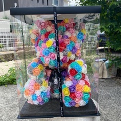 フラワーベア フラワードール 熊 バラ 薔薇　カラフル