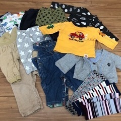 【受渡し者決定】ベビー服（50～60サイズ）や小物、おもちゃなどの画像