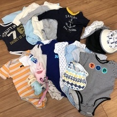 【受渡し者決定】ベビー服（50～60サイズ）や小物、おもちゃなどの画像