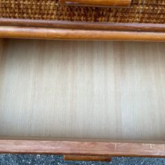 ★ 家具 ラタン 引出 4段 H93xW57xD37cm 衣類 タオル類 ランドリー 収納 籐の画像