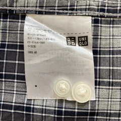 中古ユニクロメンズシャツ　長袖　決まりましたの画像