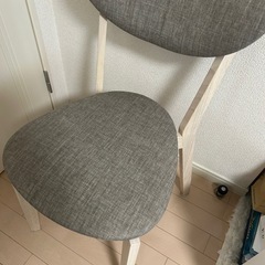 椅子　グレー　ダイニングチェア　ペア　