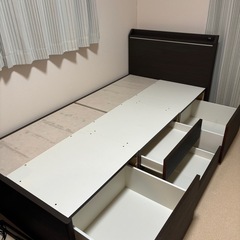 (取引中
)収納付きシングルベッド(ニトリ製)