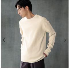 SC ウォッシュド ワッフル クルーネック カットソー 長袖の画像
