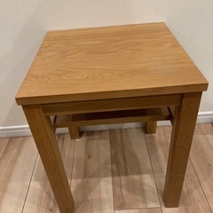 無印良品 無垢材サイドテーブル ベンチの画像