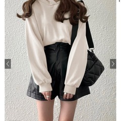 GRL レザーショートパンツS