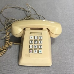 プッシュ式電話機　レトロ