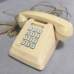 プッシュ式電話機　レトロの画像