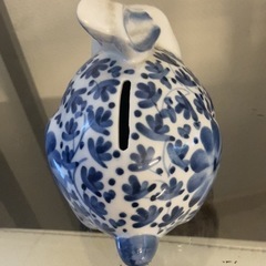 うさぎの置き物【兎と花】の画像