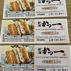 新潟　かつ一　商品券500円分