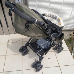 ベビーカー　コンビ　レインカバーやドリンクホルダー付き！の画像