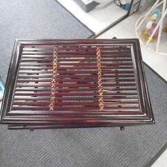 折りたたみ サイドテーブル 木製 幅51.5x奥行35x高さ62cm コーヒーテーブル 苫小牧西店の画像