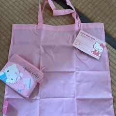 ハローキティ　エコバッグ　Hello Kitty　ピンク　おりたたみBAG の画像